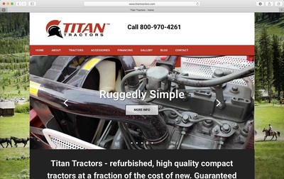 Website design for tractor dealer