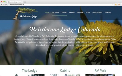Website design for Colorado Springs lodge.