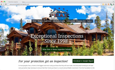 Website design for Colorado Springs home inspector.