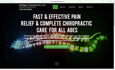 Website design for Colorado Springs chiropractor.
