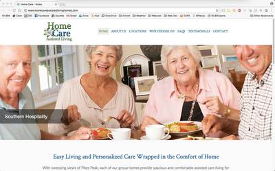 Website design for Colorado Springs senior home