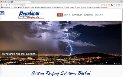 Website design for Colorado Springs roofing company.
